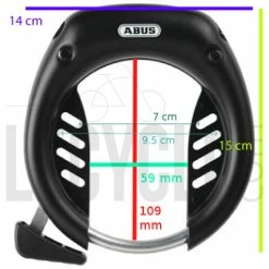 Antivol De Cadre à Clés Shield 5650 ABUS -Remorques vélo Soldes antivol de cadre a cles shield 5650 abus full 4
