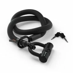 Antivol Tex-Lock Eyelet M 120 Cm Certifié Sold Secure Et ART2 -Remorques vélo Soldes antivol tex lock eyelet u noir