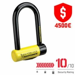 Antivol Vélo U à Clé New York Fahgettaboudit Mini Kryptonite -Remorques vélo Soldes antivol velo u a cle new york fahgettaboudit mini kryptonite full