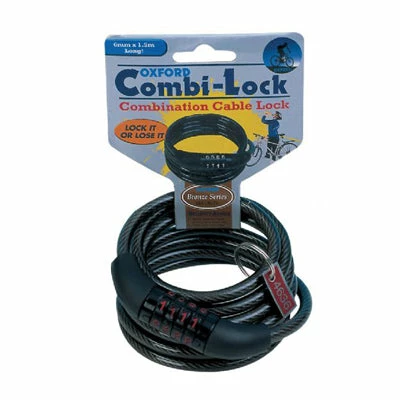 Cable Spirale à Code 150 Cm X 6 Mm - Combi Lock Oxford 1 Cable Spirale à Code 150 Cm X 6 Mm - Combi Lock Oxford