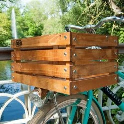 Caisse Vélo En Bois Sur Porte Bagages Avant Two-O -Remorques vélo Soldes caisse velo en bois sur porte bagages avant two o full 4