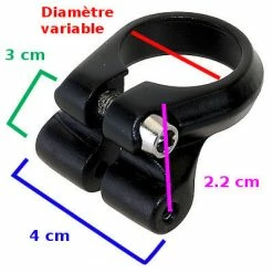 Brandless Collier Tige De Selle Avec œillets Pour Fixer Un Porte Bagage -Remorques vélo Soldes collier tige de selle avec illets pour fixer un porte bagage full 4