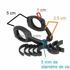 Busch-mueller Fixation Sur Cintre Pour Feu Avant Sur Fourche Busch And Muller -Remorques vélo Soldes fixation sur cintre pour feu avant sur fourche busch and muller full 6