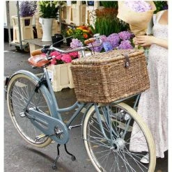 Grand Panier De Vélo En Rotin Denton L Basil -Remorques vélo Soldes grand panier de velo en rotin denton l basil full 4