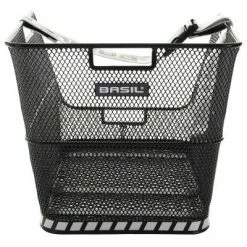 Grand Panier De Vélo Noir Sur Porte Bagage Arrière Class Basil -Remorques vélo Soldes grand panier de velo noir sur porte bagage arriere class basil full 3