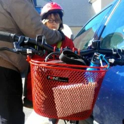 Point Panier Avant Rouge Pour Vélo Enfant -Remorques vélo Soldes panier avant rouge pour velo enfant full 4