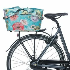 Panier Vélo Arrière Bloom Field 22L Bleu Fleuri Carry All Basil -Remorques vélo Soldes panier velo arriere bloom field 22l bleu fleuri carry all basil full 4