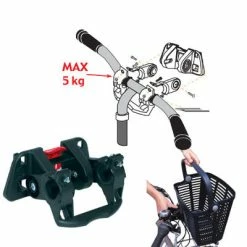 Bellelli Panier Vélo Avant Noir Inoxydable Sur Guidon -Remorques vélo Soldes panier velo avant noir inoxydable sur guidon full 6