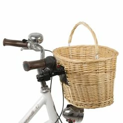 Panier Vélo Avant Osier Sur Guidon M-Wave -Remorques vélo Soldes panier velo osier m wave 3