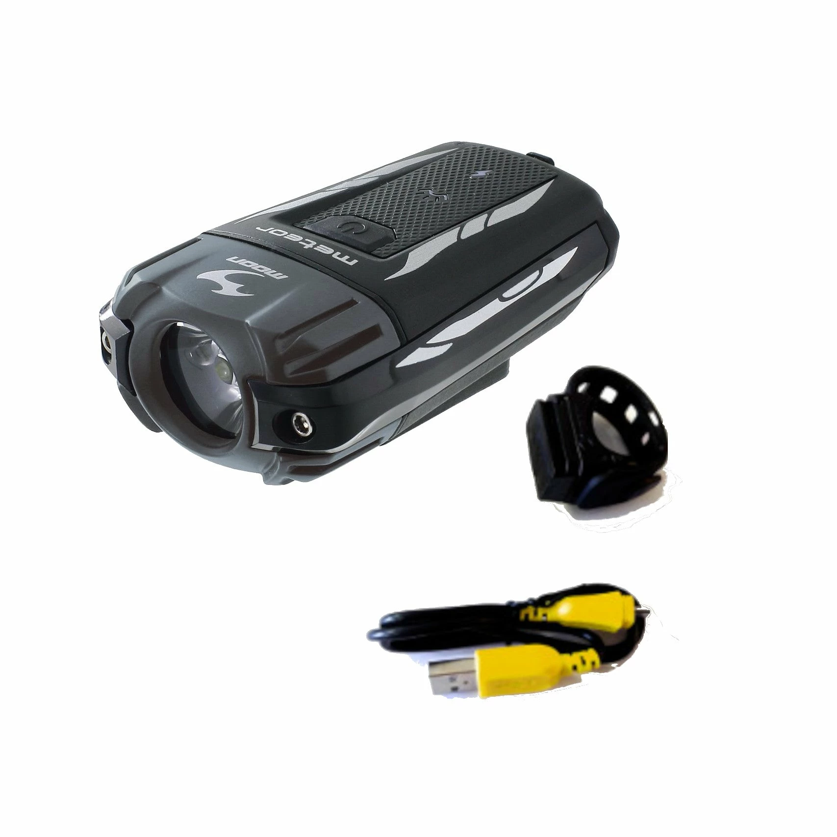 Phare De Vélo Avant USB 400 Lumens Meteor Moon 2 Phare De Vélo Avant USB 400 Lumens Meteor Moon – Image 2