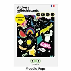 Planche De Stickers Réfléchissants Grand Format Rainette -Remorques vélo Soldes planche de stickers reflechissants grand format rainette full 3
