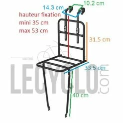 Porte Bagage Avant Large Du Vélo BASIL 6 Porte Bagage Avant Large Du Vélo BASIL -Remorques vélo Soldes porte bagage avant large du velo basil full 3