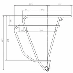 Porte Bagage De Vélo TUBUS Logo Evo Noir -Remorques vélo Soldes porte bagage de velo tubus logo evo noir full 5