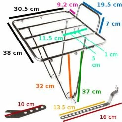 Porte-bagages Avant Argent Pour Vélo Frontière - BLB -Remorques vélo Soldes porte bagages avant argent pour velo frontiere blb full 6
