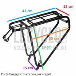 Porte Bagages Vélo Argent Charges Lourdes 35 Kilos Steco 5 Porte Bagages Vélo Argent Charges Lourdes 35 Kilos Steco -Remorques vélo Soldes porte bagages velo argent charges lourdes 35 kilos steco full 3