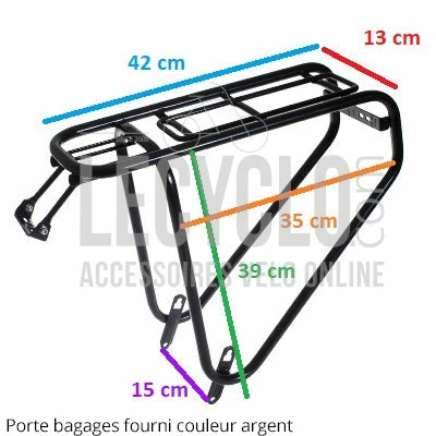 Porte Bagages Vélo Argent Charges Lourdes 35 Kilos Steco 3 Porte Bagages Vélo Argent Charges Lourdes 35 Kilos Steco – Image 3