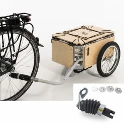 Remorque Vélo Bois Avec Coffre Modulable Flos 2425 Carette -Remorques vélo Soldes remorque velo carette flos 5