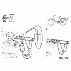 Support Supplémentaire Sur Porte-bagage Vélo - Steco -Remorques vélo Soldes support supplementaire sur porte bagage velo steco full 6